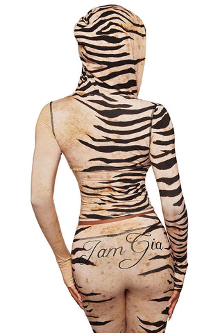 Leopard Print Hoodie and Flare Pants Set