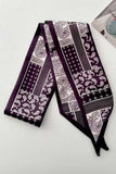 Assorted Print Satin Finish Skinny Scarf