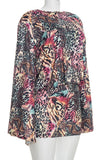 Animal Print Bell Sleeve Mini Casual Dress