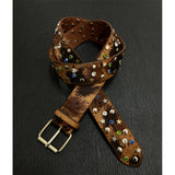 Studded Star Cowhide Belt