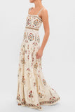 Bohemian Vacation Dress with Floral Print
