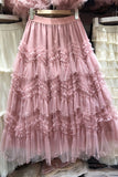 Ruffle Tiered Midi Skirt