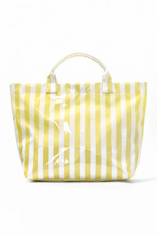 Striped Tote Bag with Glossy Finish