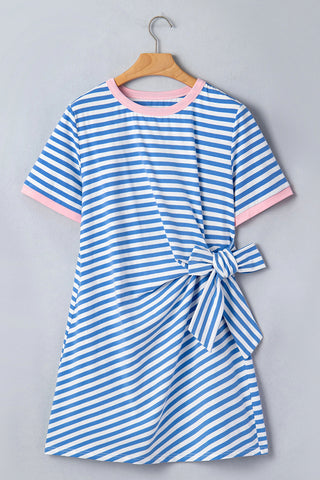 Nautical Tie Trim Mini Dress