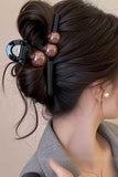 Marbled Sphere Stack Hair Claw Clip