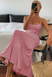 Striped Spaghetti Strap Maxi Dress