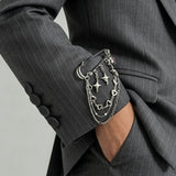 Star Charm Safety Pin Brooch