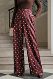 Wide-Leg Polka Dot Pants