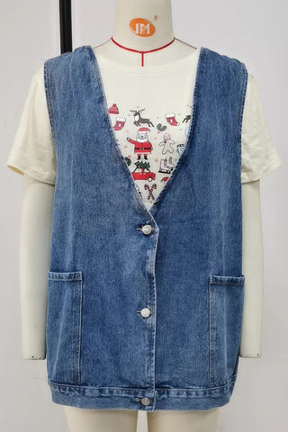 Casual Denim Vest for Effortless Style