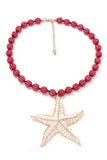 Shell Starfish Lobster Pendant Necklace