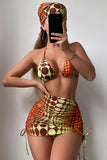 Triangle Bikini Set with Cover-Up Skirt