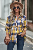 Plaid Button-Front Long Sleeve Shirt