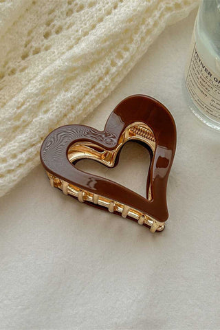 Hollow Heart-Shaped Hair Claw Clip