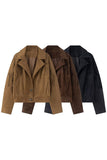 Fringe Lapel Button-Front Jacket