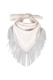 Fringed Bandana Print Cape