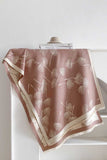 Botanical Print Reversible Fringe Wrap Scarf