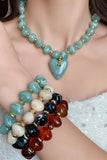 Heart Pendant Beaded Necklace
