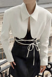 Tie-Waist Cropped Bolero Jacket