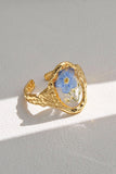 Floral Resin Statement Ring