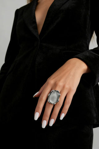 Iridescent Stone Statement Ring