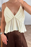 Ruched V-Neck Camisole Top