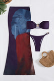 Three-Piece Bikini with Cover-Up