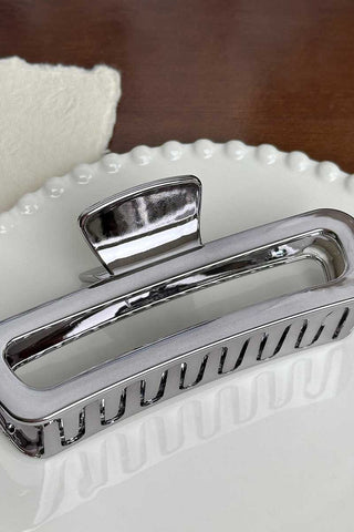 Metallic Bow Star Rectangle Hair Clip