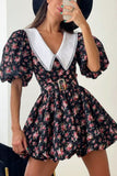 Casual Floral Dress with Pleated Skirt