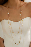 Pearl Layered Chain Necklace