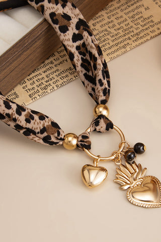 Animal Print Scarf Necklace