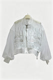 Sheer Castle Detail Bomber Jacket