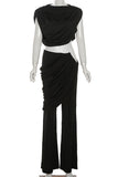 Draped Two-Piece Pants Set