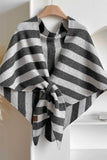Knit Front-Tie Wrap Shawl