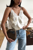 Lace Overlay V-Neck Cami