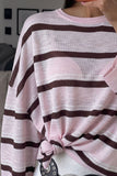Striped Crew Neck Long Sleeve Top