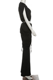 Draped Two-Piece Pants Set