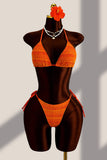Halter Bikini Set with Sheer Cover-Up