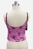 Patterned V-Neck Camisole Top