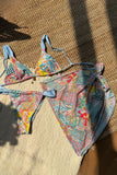 Print Bikini and Skirt Set
