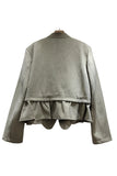 Floral Patchwork Asymmetric Button Jacket