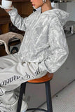 Leopard Print Long Sleeve Pullover Hoodie