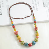 Boho Beaded Cord Necklace