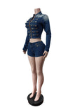 Military Button Short Set