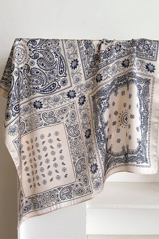 Paisley Print Satin Finish Square Scarf