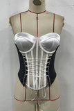 Lace-Up Bustier Tank Top