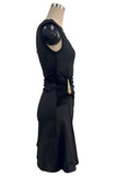 Asymmetric Shoulder Mini Dress