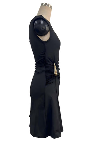 Asymmetric Shoulder Mini Dress