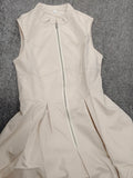 Sleeveless Zip-Front Maxi Dress