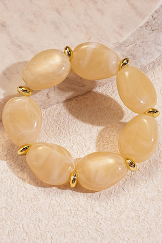 Chunky Oval Beaded Statement Bracelet