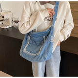 Distressed Patch Shoulder Bag